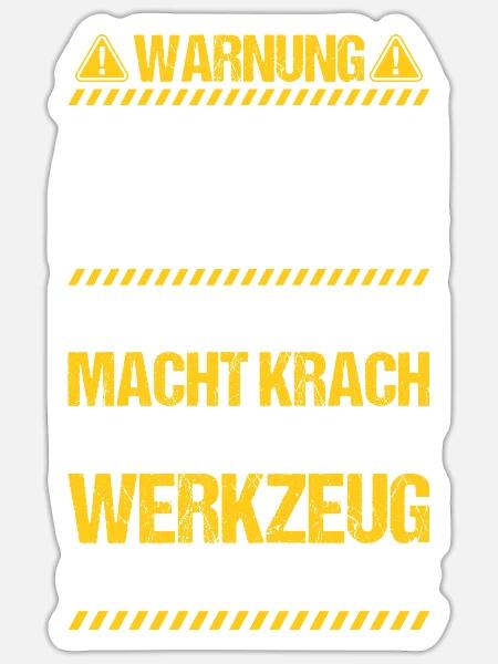 Anlagenmechaniker Anlagenmechanik Geschenk Warnung - Sticker Größe S (10 x 10 cm) - Mattweiß