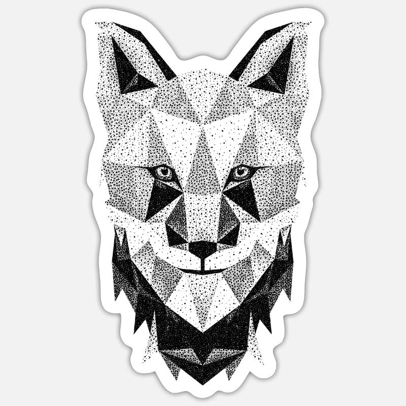 Fuchs - Sticker Größe S (10 x 10 cm) - Mattweiß
