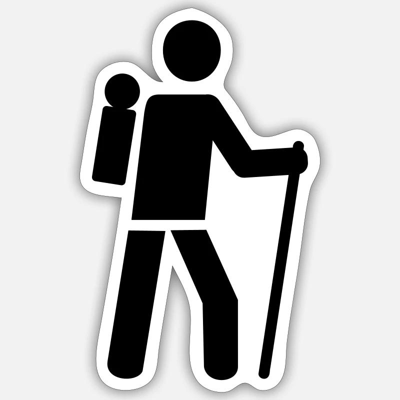 Cheminement - Sticker taille S (10 x 10 cm) - blanc mat