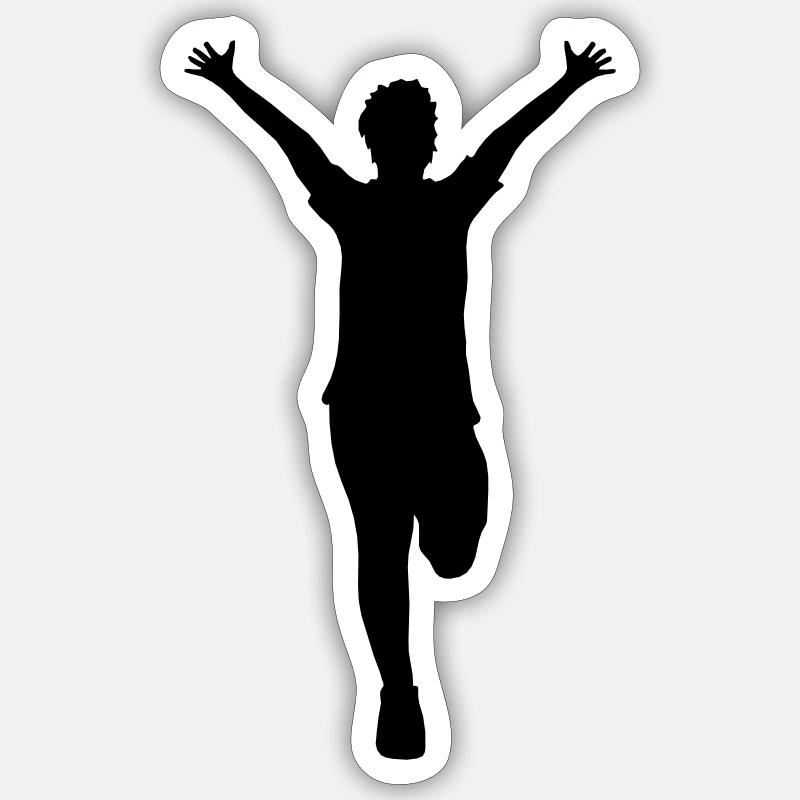 Course rapide marathon course course sport Sticker taille S (10 x 10 cm)