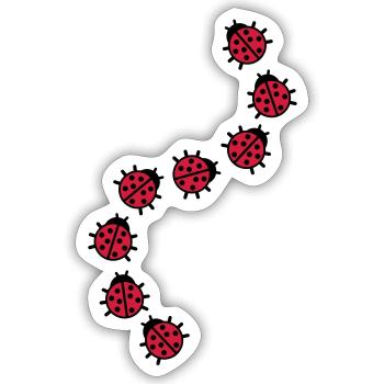 Ladybug - Sticker size S (10 x 10 cm) - white matte - Front