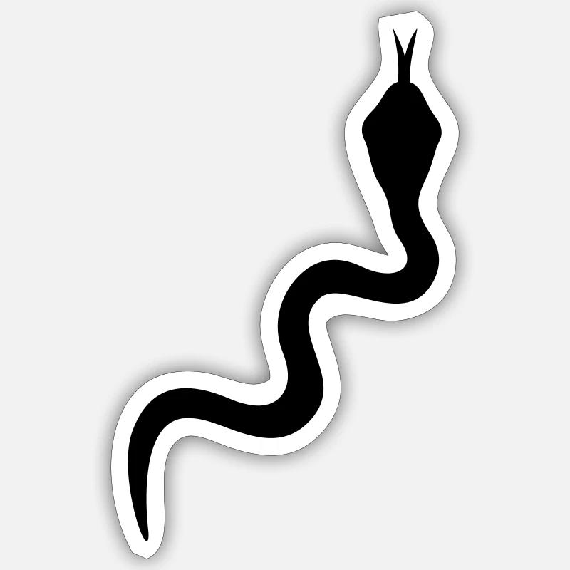 Schlange Sticker Größe S (10 x 10 cm)