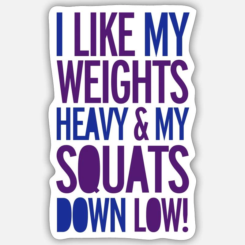 Squat - Sticker size S (10 x 10 cm) - white matte