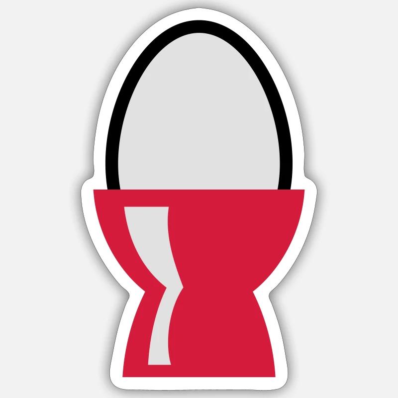 Egg - Sticker size S (10 x 10 cm) - white matte