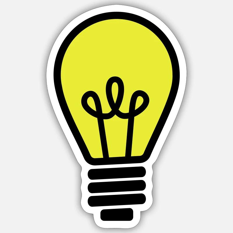 Bulb - Sticker size S (10 x 10 cm) - white matte