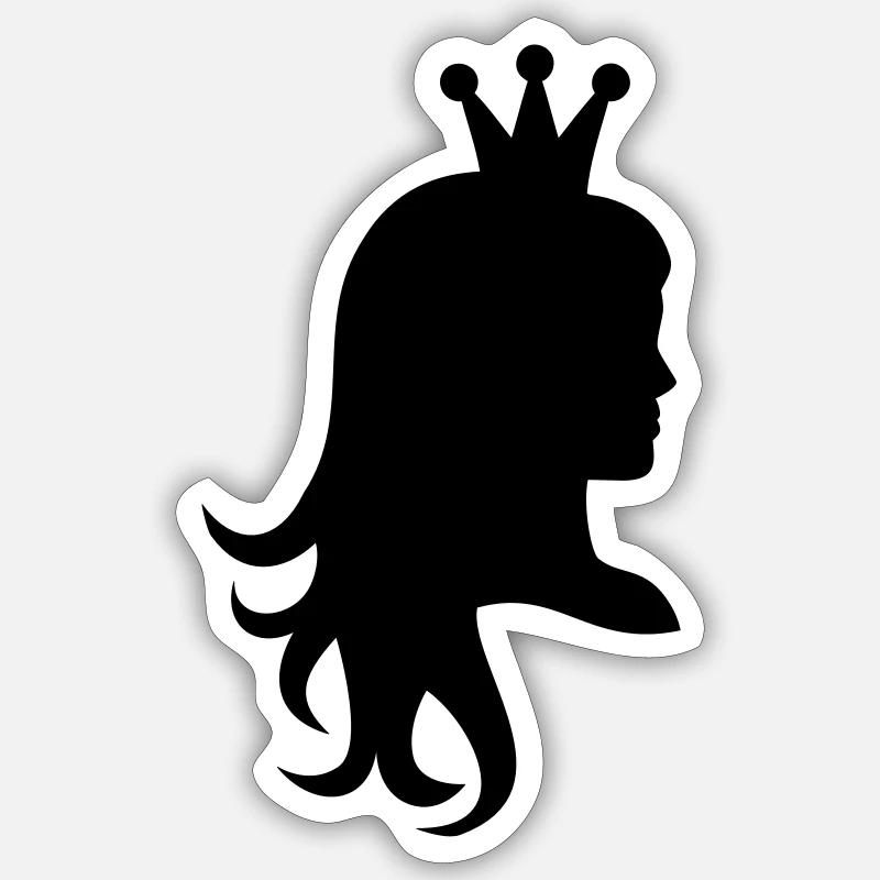 Prinzessin - Sticker Größe S (10 x 10 cm) - Mattweiß