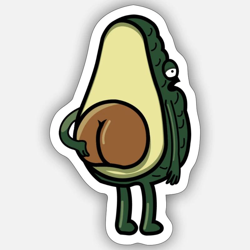 L'avocat se gratte - Sticker taille S (10 x 10 cm) - blanc mat
