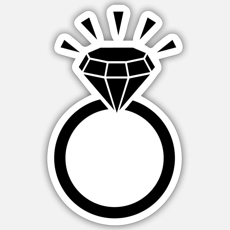 Bague - Sticker taille S (10 x 10 cm) - blanc mat