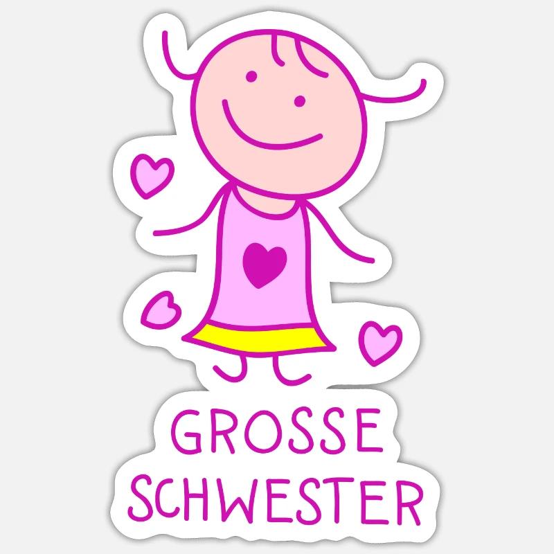 Große (b) - Sticker Größe S (10 x 10 cm) - Mattweiß