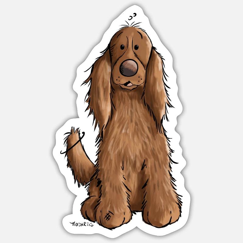 Cocker spaniel inglese - Sticker formato S (10 x 10 cm) - bianco opaco