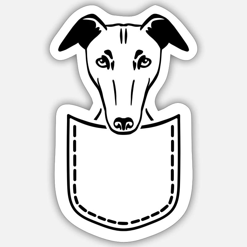 Whippet Sticker Größe S (10 x 10 cm)