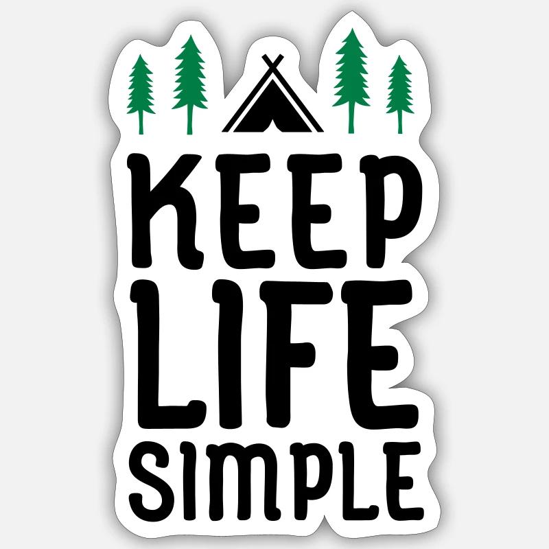 Keep Life Simple Sticker taille S (10 x 10 cm)