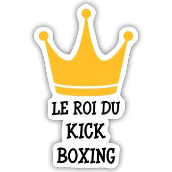 Kickboxen / Kickboxing / Kickboxer / Kick Boxing - Sticker Größe S (10 x 10 cm) - Mattweiß - Vorne