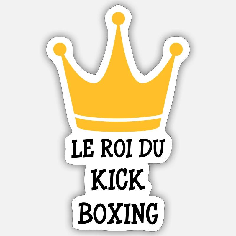 Kickboxen / Kickboxing / Kickboxer / Kick Boxing - Sticker Größe S (10 x 10 cm) - Mattweiß