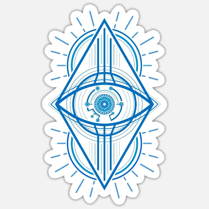 Modèle d'oeil (vue) Sticker taille S (10 x 10 cm)