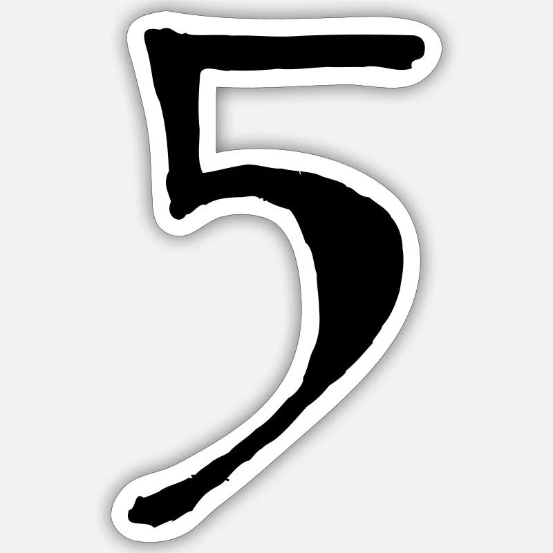 cinq cinq numéro 5 Sticker taille S (10 x 10 cm)