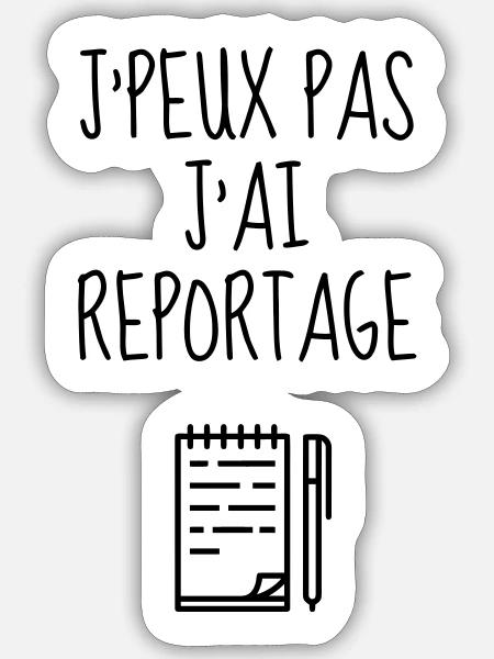Journalist / Journalismus / Zeitung / Reporter - Sticker Größe S (10 x 10 cm) - Mattweiß