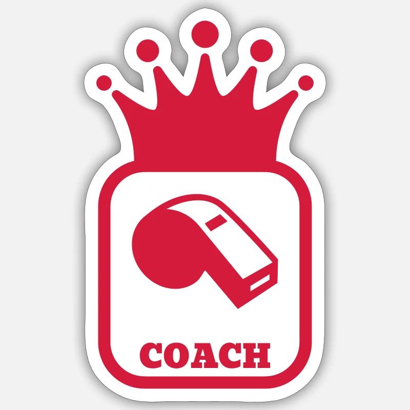 Coach / Coaching / Trainer / Sport - Sticker Größe S (10 x 10 cm) - Mattweiß