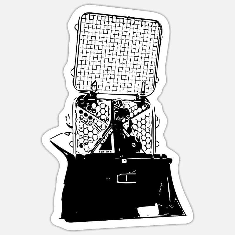 Winch forest forest work Sticker size S (10 x 10 cm)