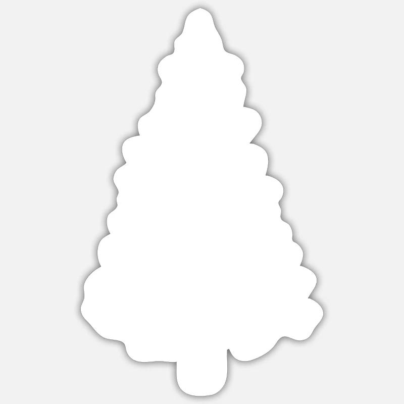 Fir tree - Sticker size S (10 x 10 cm) - white matte