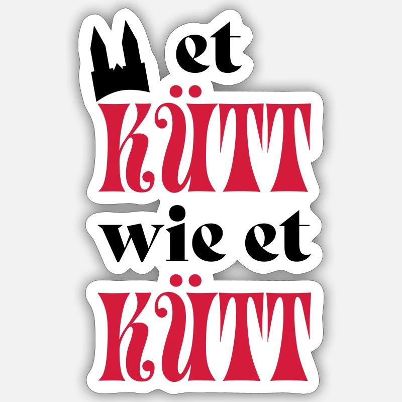 Karneval - Sticker Größe S (10 x 10 cm) - Mattweiß