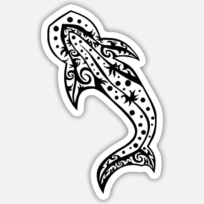 Requin-baleine - Sticker taille S (10 x 10 cm) - blanc mat