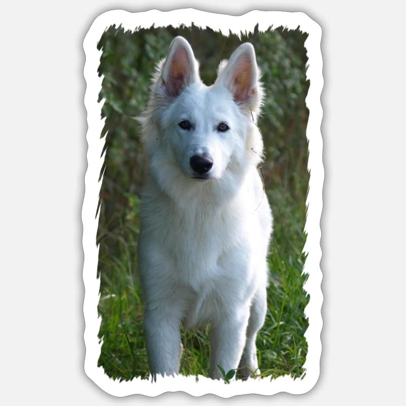 Ange blanc - Sticker taille S (10 x 10 cm) - blanc mat