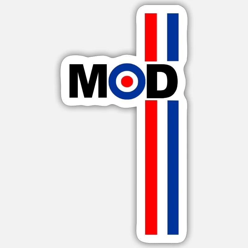 MOD TARGET RWB STRIPES DESIGN - Sticker size S (10 x 10 cm) - white matte