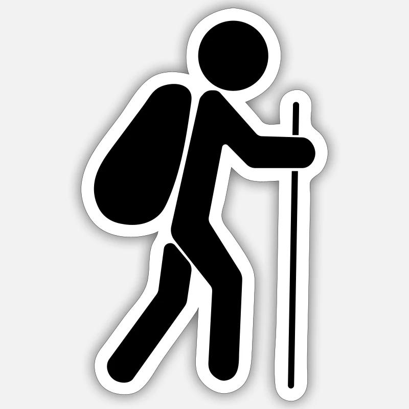 Bergsteiger Sticker Größe S (10 x 10 cm)