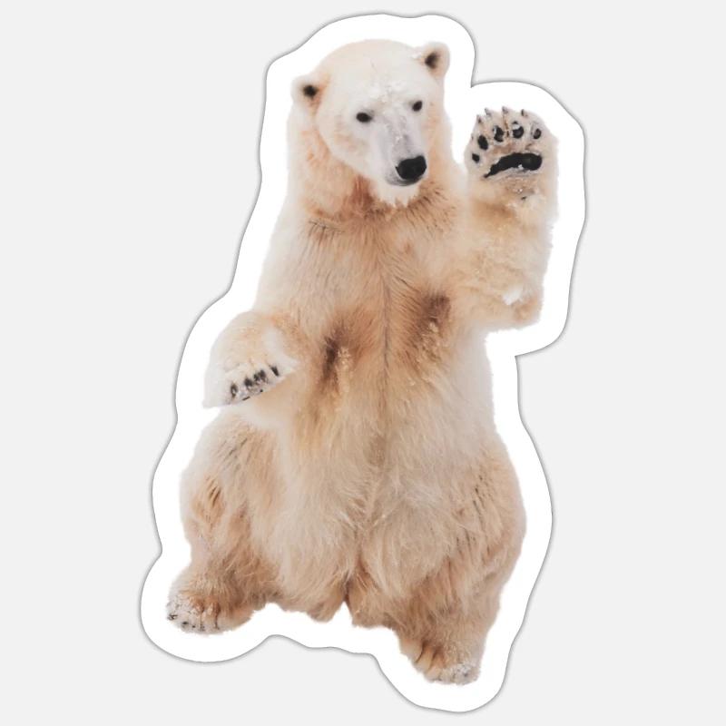 Eisbär - Sticker Größe S (10 x 10 cm) - Mattweiß