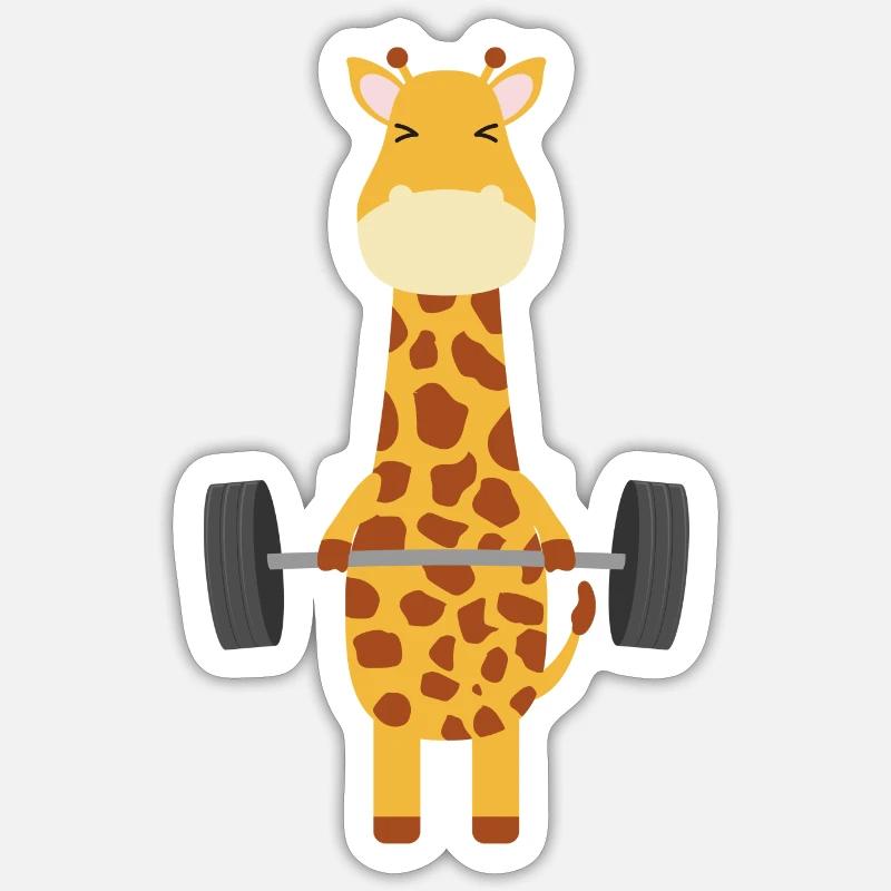 Girafe - Sticker taille S (10 x 10 cm) - blanc mat
