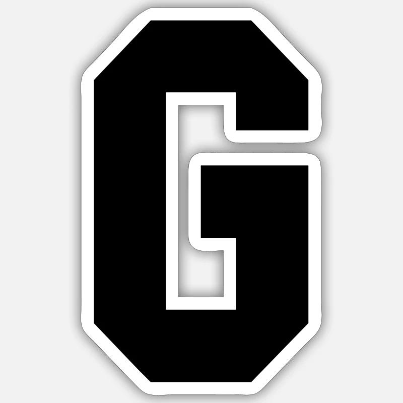 lettre G - Sticker taille S (10 x 10 cm) - blanc mat