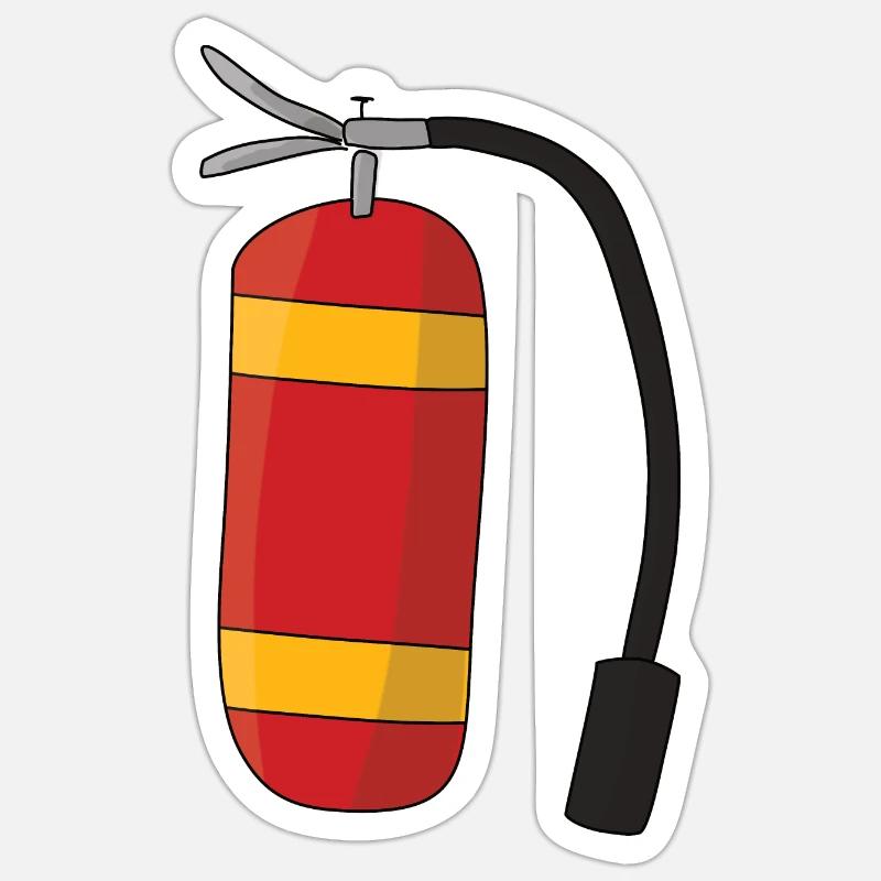 Fire extinguisher - Sticker size S (10 x 10 cm) - white matte