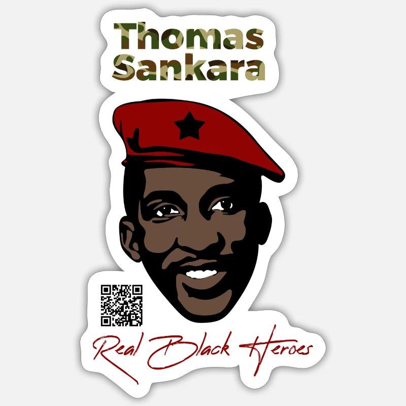 Thomas Sankara Couleurs Sticker taille S (10 x 10 cm)