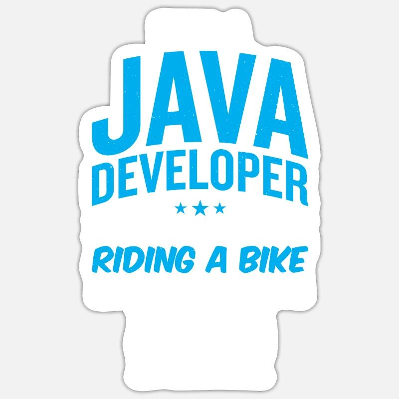 Java Developer - Sticker size S (10 x 10 cm) - white matte