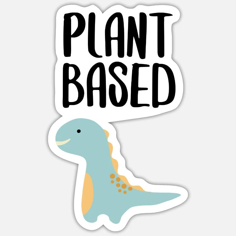 Plant based plant végétalien sort écriture Sticker taille S (10 x 10 cm)