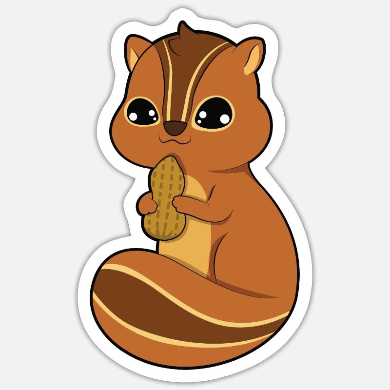 chipmunk - Sticker size S (10 x 10 cm) - white matte