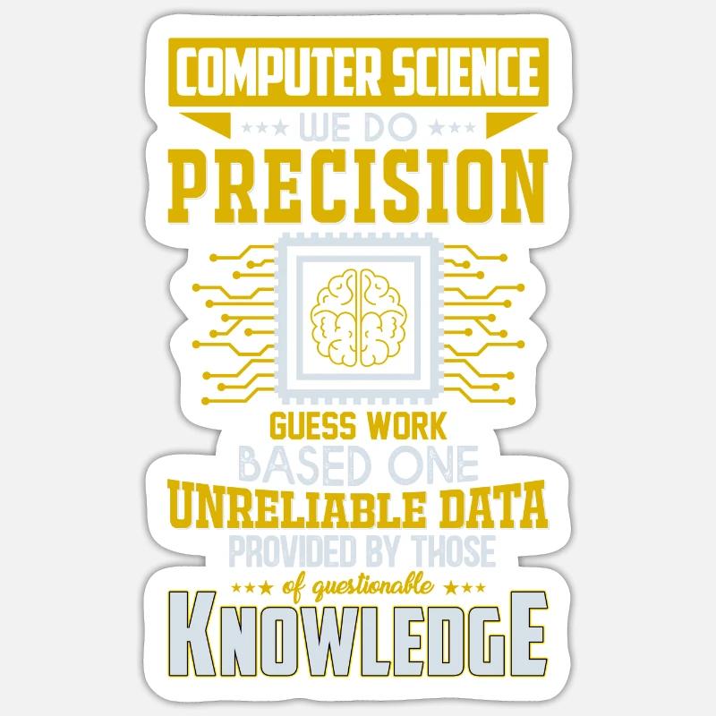 Computer Science - Sticker taille S (10 x 10 cm) - blanc mat