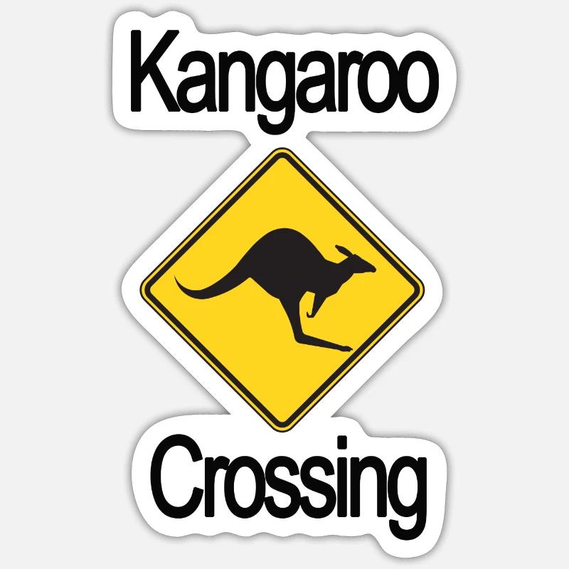 kangaroo Sticker Größe S (10 x 10 cm)