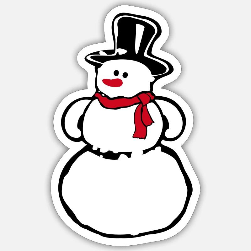 Snowman Sticker size S (10 x 10 cm)