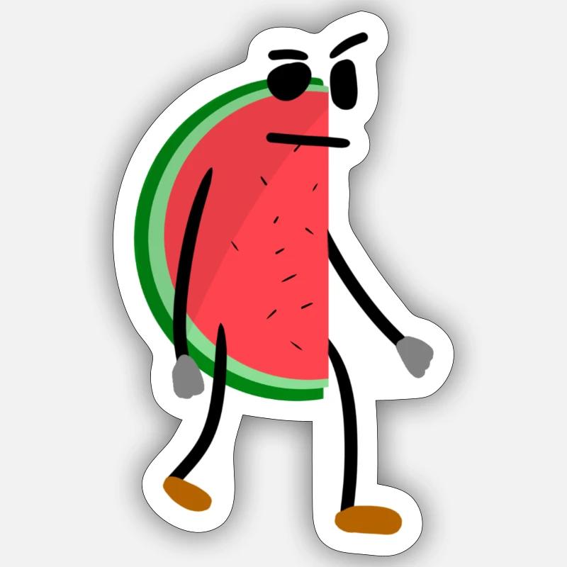 Wassermelone berberdesign - Sticker Größe S (10 x 10 cm) - Mattweiß