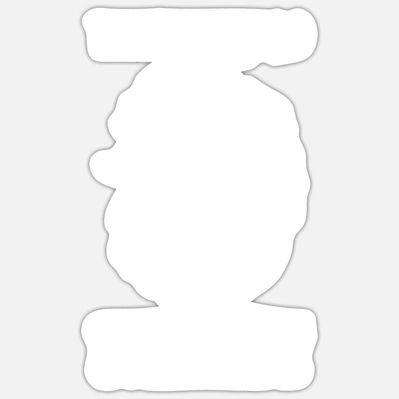 Hérisson - Sticker taille S (10 x 10 cm) - blanc mat