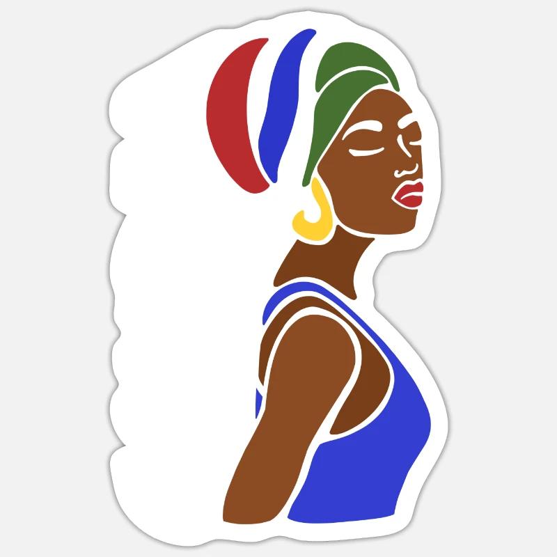 Gambie - Sticker taille S (10 x 10 cm) - blanc mat
