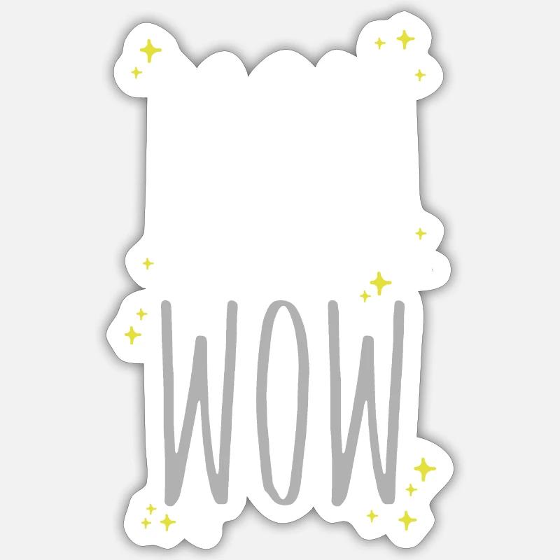 Maman est Wow blanc - Sticker taille S (10 x 10 cm) - blanc mat