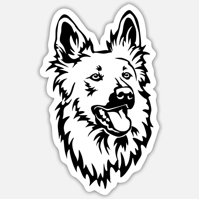 Harzer Fuchs Kopf - Sticker Größe S (10 x 10 cm) - Mattweiß