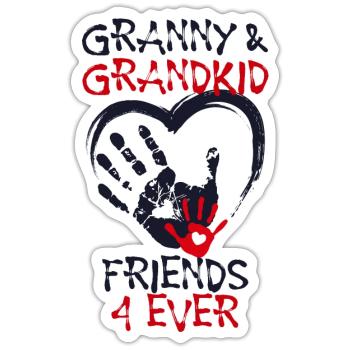Enkelkind Großmutter Oma Statement Seniorin - Sticker Größe S (10 x 10 cm) - Mattweiß - Vorne