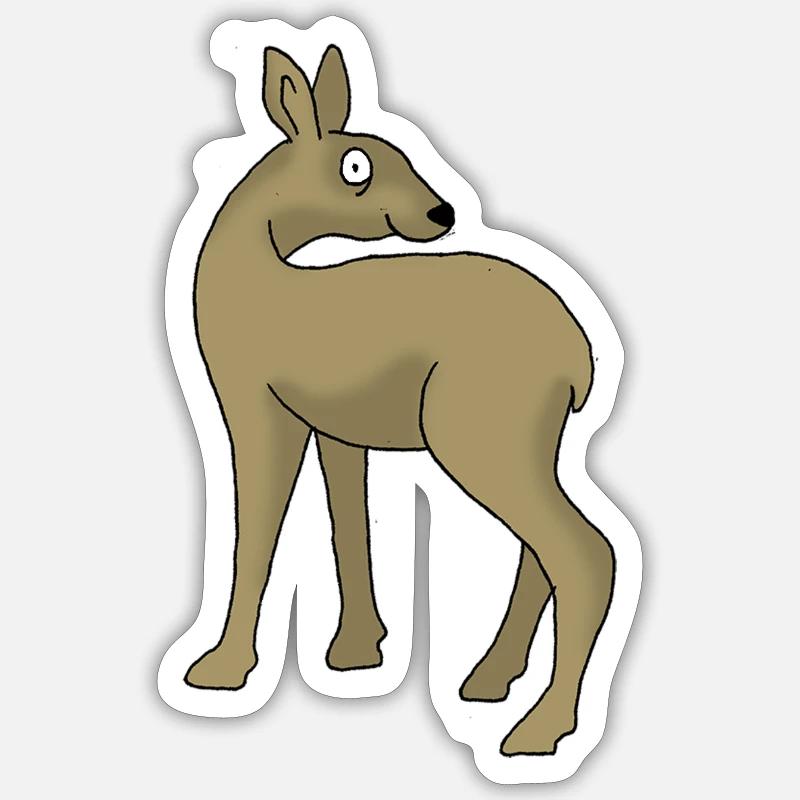 Roe deer - Sticker size S (10 x 10 cm) - white matte