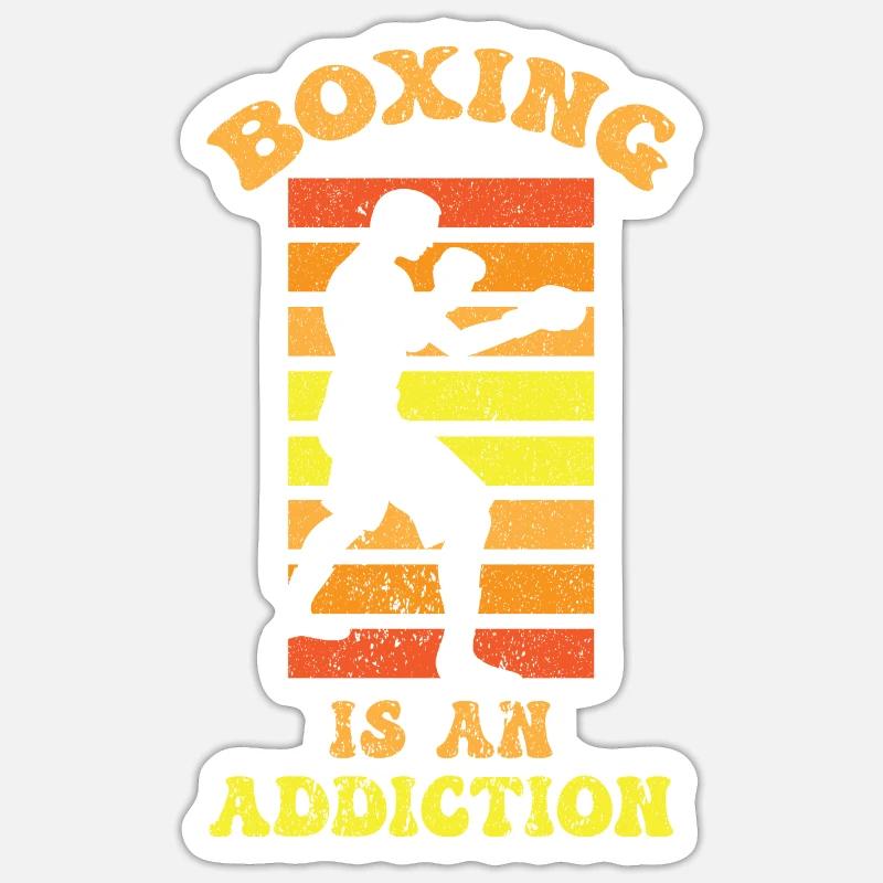 Boxe Boxer Arts Martiaux Boxe Ring Gants de Boxe Sticker taille S (10 x 10 cm)