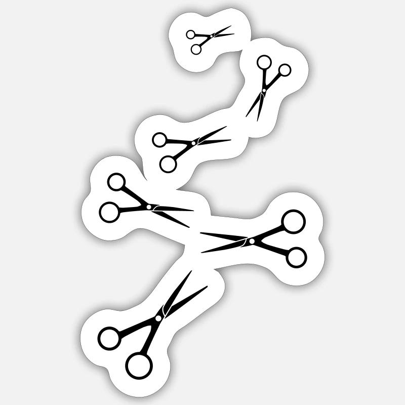 Scissors Barber icon Sticker size S (10 x 10 cm)