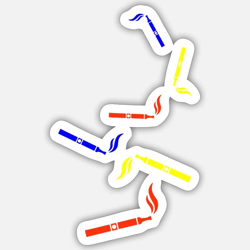 E-Zigarette Silhouette Sticker Größe S (10 x 10 cm)
